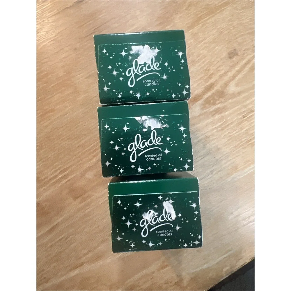 (12) GLADE Scented Oil Candle‎ refills SPARKLING SPRUCE Holiday